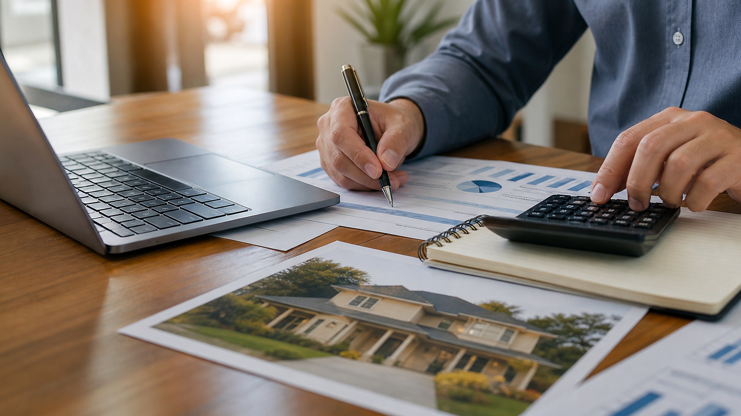 Investor reviewing real estate numbers